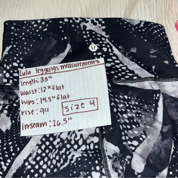 Lululemon Wunder Under Pant III Full-On Luon Static Mist White Black Leggings 4 - Picture 11 of 11